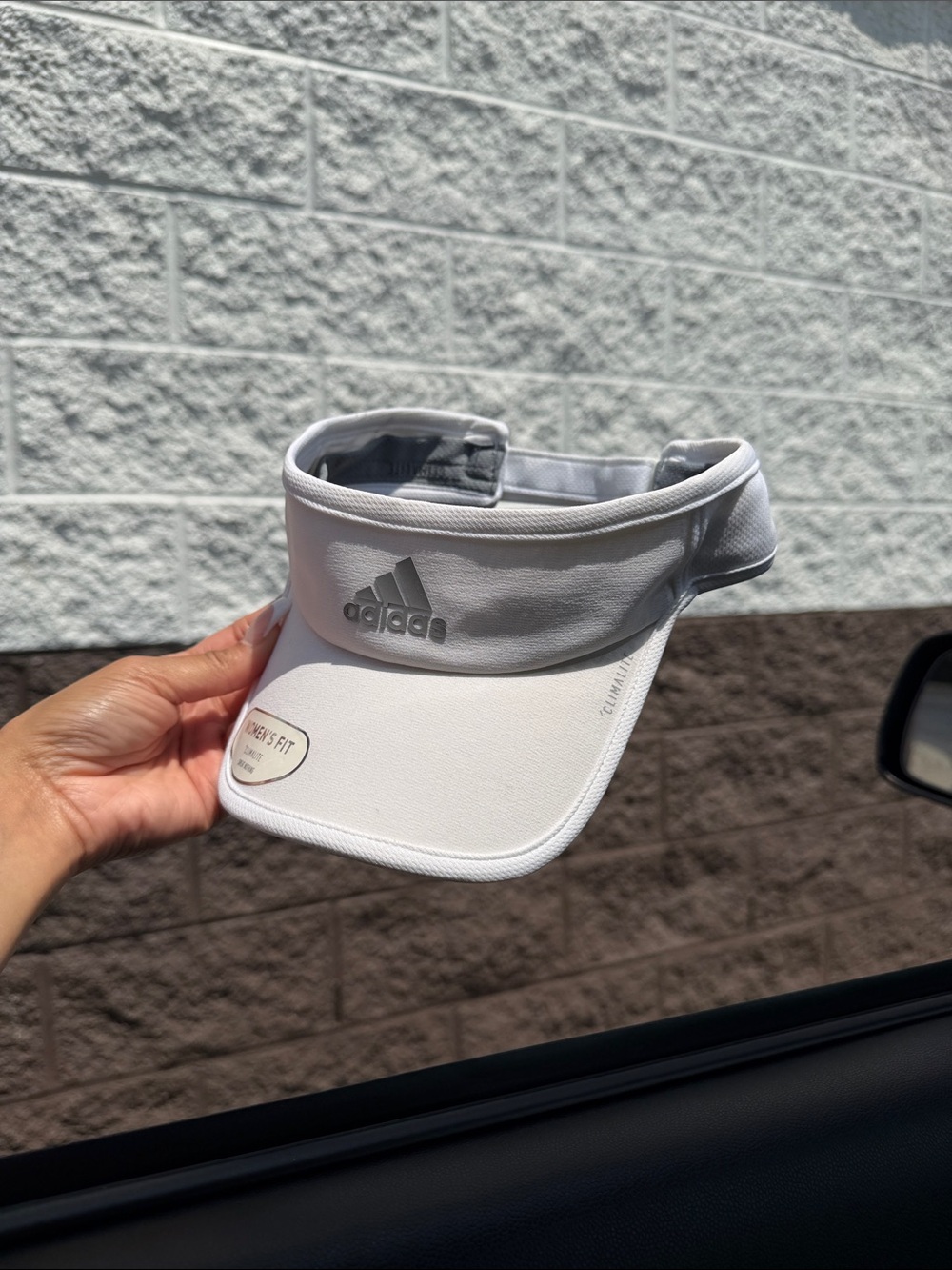 adidas White Athletic Visor with Subtle Logo NEW